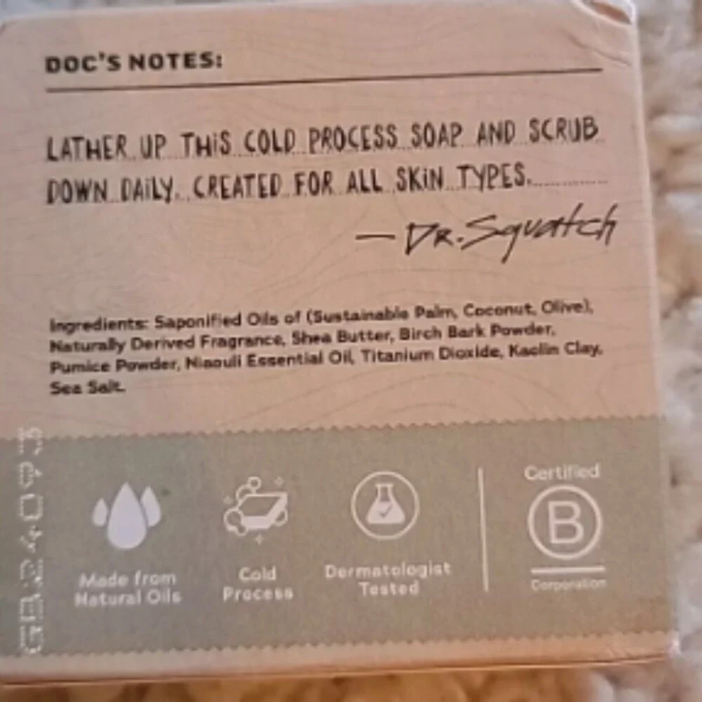 NIB Dr. Squatch 4 pack of soaps  - 4 scents in bundle 5oz bars